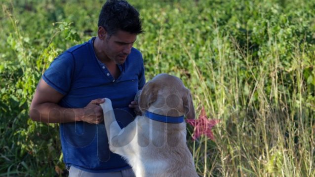 Δημήτρης Ουγγαρέζος: Σε χαλαρές στιγμές με τον σκύλο του