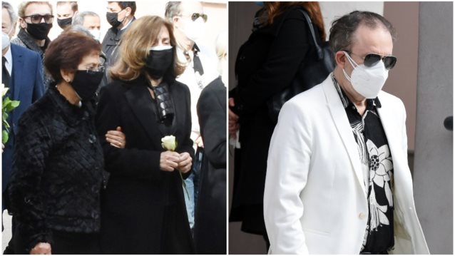 Τελευταίο αντίο στον Τάκη Βουγιουκλάκη: Τραγική φιγούρα η σύζυγός του, Έφη Πίκουλα