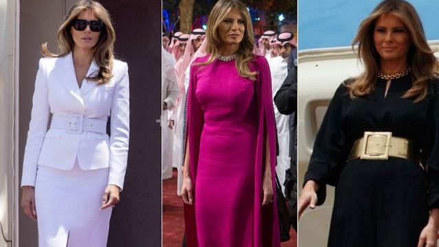 Melania Trump: Τα outfits της στο παρθενικό της ταξίδι ως Πρώτη Κυρία
