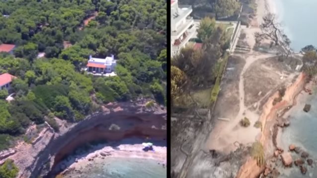 Η Μέρα Μετά Την Καταστροφή: Το πριν και το μετά στο Μάτι: Σοκάρει η σύγκριση των πλάνων από τα drones