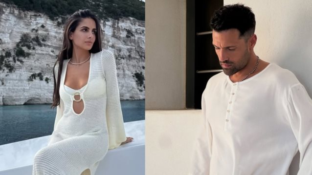 Πλάνα από τη βάφτιση του γιου του Κωνσταντίνου Αργυρού και της Αλεξάνδρας Νίκα στη Μύκονο