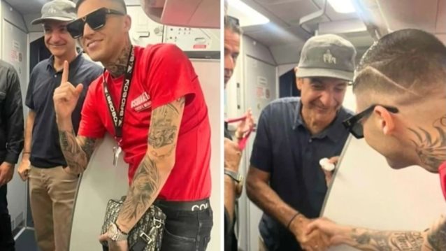 Απροσδόκητη συνάντηση Μητσοτάκη - Τρανού μέσα σε αεροπλάνο: Ταξίδεψαν στον ίδιο προορισμό [εικόνες]