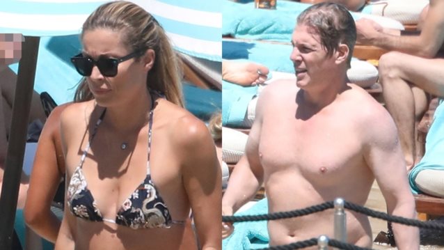 Μαριέττα Χρουσαλά &amp; Λέων Πατίτσας στη Μύκονο με τα παιδιά τους