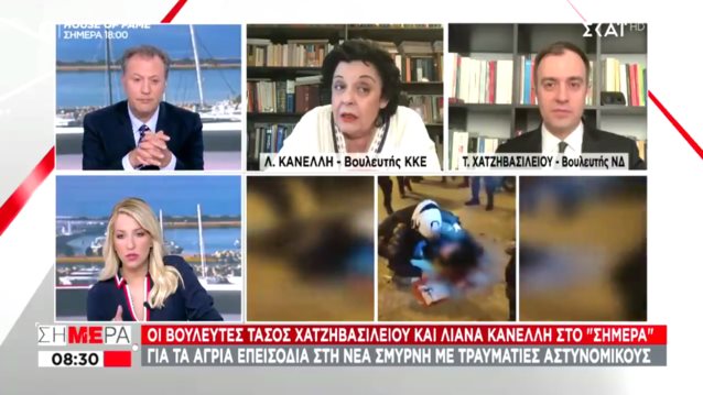 Μπάχαλο στον αέρα του ΣΚΑΪ μεταξύ Κανέλλη και Οικονόμου