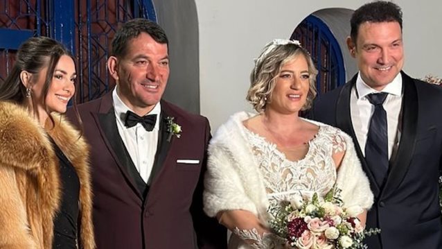 Ο Πύρρος Δήμας και η Αφροδίτη Σκαφίδα παντρεύτηκαν