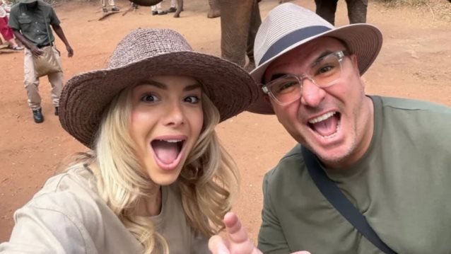 Η Josephine και ο Αντωνης Ρεμος σε μια αξεχαστη εμπειρια σαφαρι