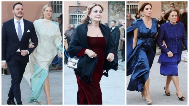 Οι πρώτες αφίξεις στον γάμο του Νικόλαου Ντε Γκρες και της Χρυσής Βαρδινογιάννη