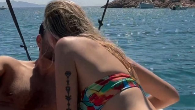 Χρήστος Μάστορας &amp; Γαρυφαλλιά Καληφώνη σε τρυφερές στιγμές στη Σίφνο