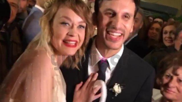 Λένα Παπαληγούρα &amp; Άκης Πάντος: Μόλις παντρεύτηκαν! Δείτε τα video από τον γάμο τους