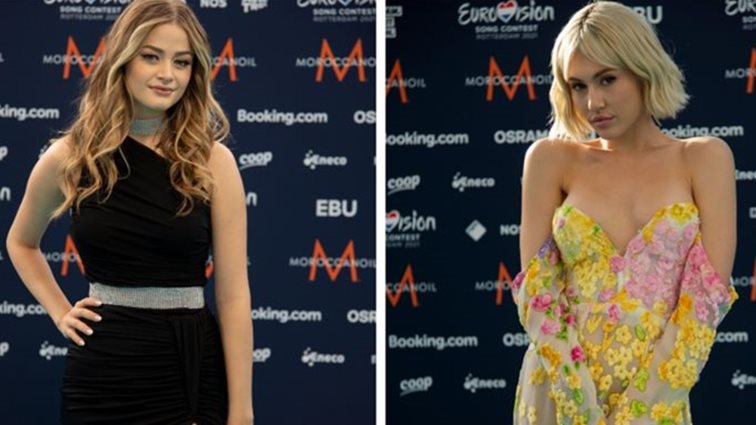 Στεφανία Λυμπερακάκη + Έλενα Τσαγκρινού: Ποιους Έλληνες σχεδιαστές επέλεξαν για το turquoise χαλί της Eurovision