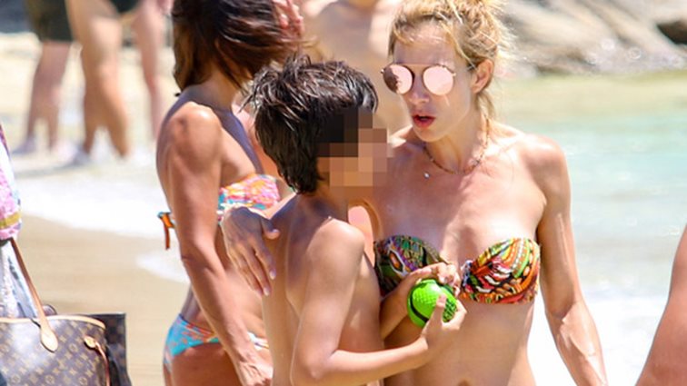 Ντορέττα Παπαδημητρίου: Τρυφερές στιγμές με τα παιδιά της στη Μύκονο: Φωτογραφίες