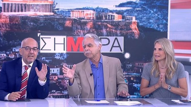 Άγρια κόντρα Γιάννη Μπαλάφα, Μπάμπη Παπαδημητρίου &amp; Μιλένας Αποστολάκη στον αέρα του ΣΚΑΪ