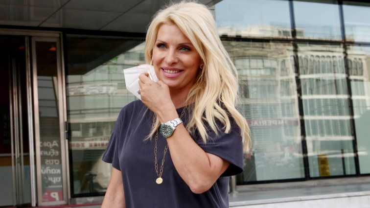 Ελένη Μενεγάκη | Όλες οι φωτογραφίες από την πρώτη της επίσκεψη στο MEGA