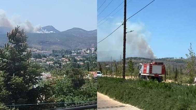 Live: Συναγερμός για φωτιά στην Πάρνηθα - Μήνυμα 112 - Στη μάχη με τις φλόγες 5 ελικόπτερα και 2 αεροπλάνα
