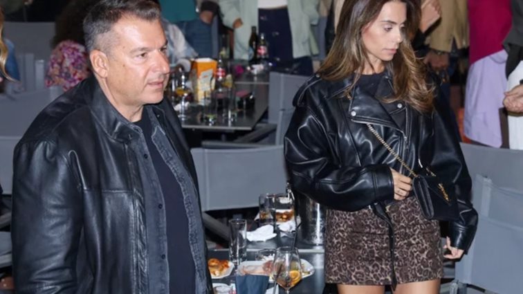 Γιώργος Λιάγκας &amp; Μαρία Αντωνά | Με ταιριαστά leather jackets σε βραδινή τους έξοδο