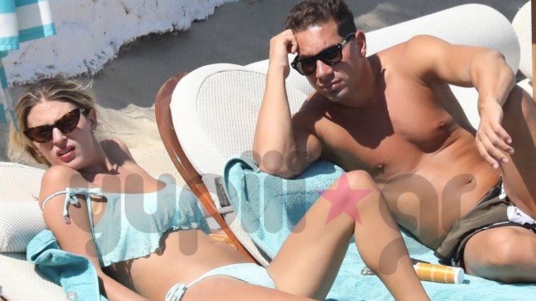 Βασίλης Μιχαήλ &amp; Χριστίνα Βακάκη: Ερωτευμένοι στη Μύκονο, ένα μήνα μετά τη γέννηση της κόρης τους