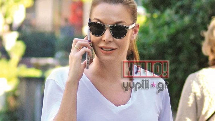 Τατιάνα Στεφανίδου: Βόλτα με τα παιδιά της στην Κηφισιά