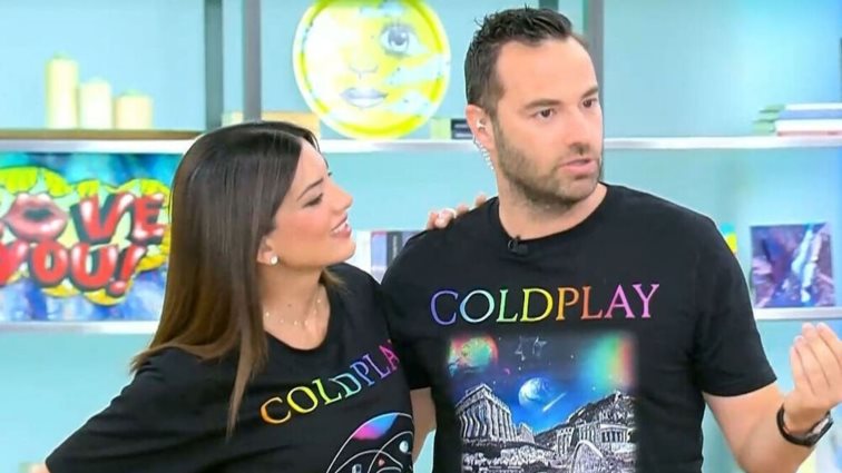 Η Σταματίνα Τσιμτσιλή και ο Κώστας Φραγκολιάς στο video clip των Coldplay