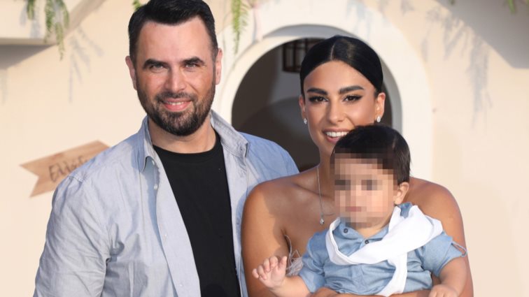 Γιώργος Παπαδόπουλος &amp; Γαλάτεια Βασιλειάδη | Φωτογραφίες από την ονειρεμένη βάφτιση του μικρού Ιορδάνη