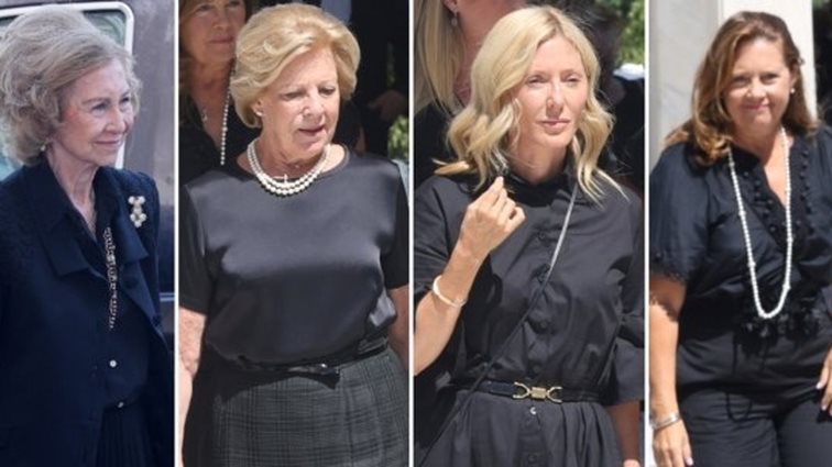 Πένθιμες στην Αθήνα με πέρλες και εσπαντρίγιες: Τα total black looks της Μαρί Σαντάλ, της Αλεξίας, της Θεοδώρας και της Άννας Μαρίας