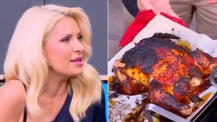 &quot;Άρπαξε&quot; το κοτόπουλο του Γιώργου Παπακώστα - Η αντίδραση της Ελένης Μενεγάκη