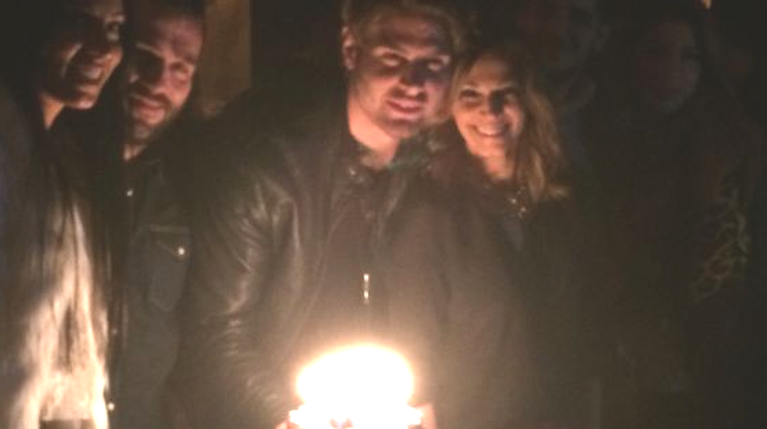 Γιώργος Μπόγρης και Έλλη Κοκκίνου στα γενέθλιά του