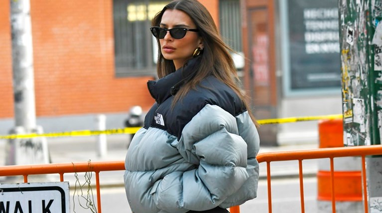 Emily Ratajkowski puffer jacket