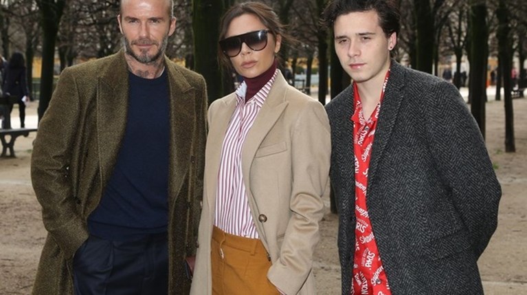 Victoria Beckham , David Beckham και Brooklyn Beckham