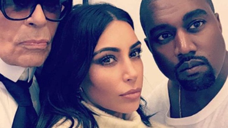 Karl Lagerfeld Kim Kardashian Kanye West