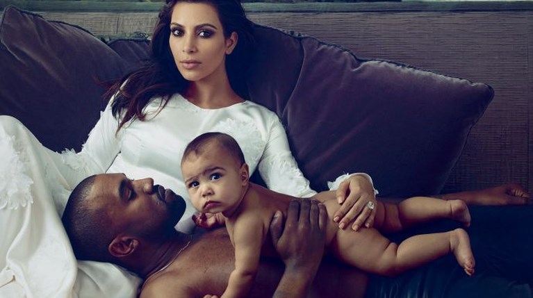 Kim Kardashian Kanye West North West