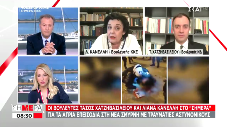 Μπάχαλο στον αέρα του ΣΚΑΪ μεταξύ Κανέλλη και Οικονόμου