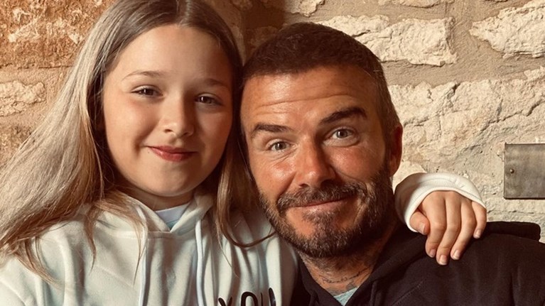 David Beckham & Harper Seven - Instagram