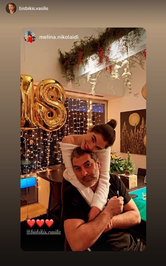 Μελίνα Νικολαΐδη Βασίλης Μπισμπίκης InstaStory